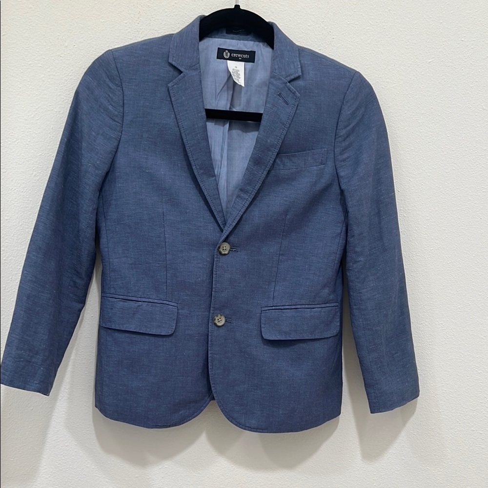 Boys' Thompson Light Blue Linen- Cotton Suit Jacket Style B7728